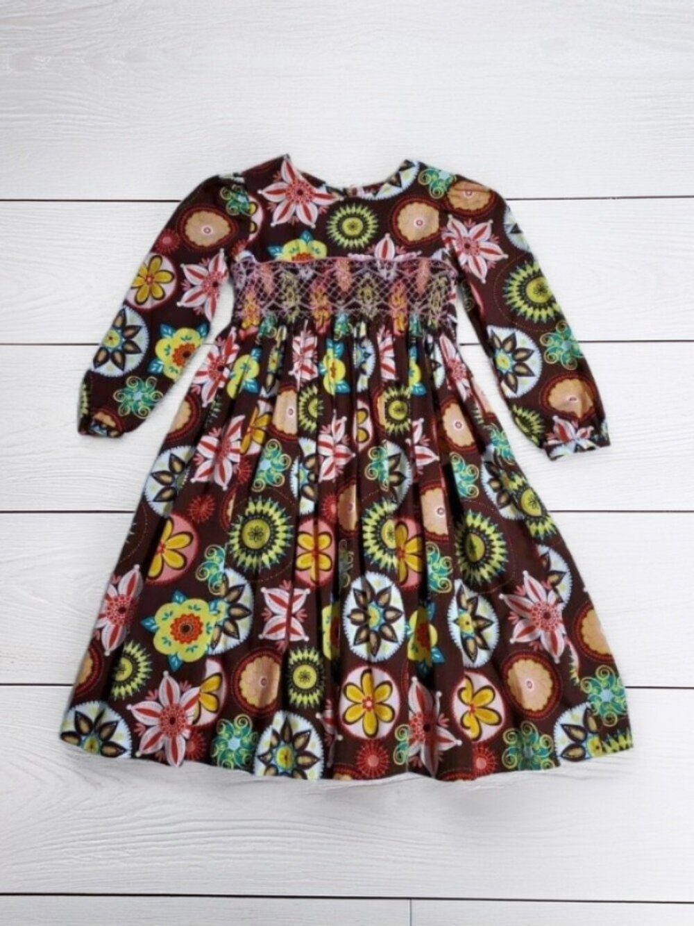 Marmellata Smocked Floral Dress Size 6